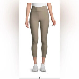 Pure navy crossover waist leggings in sage color